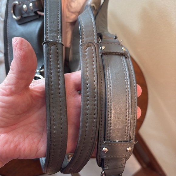 Coach 17096 Ashley tri-color satchel shoulder/Crossbody bag leather gray
EUC - Picture 17 of 17